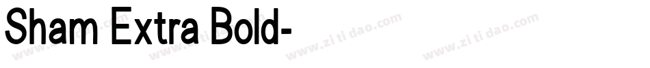 Sham Extra Bold字体转换
